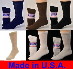 3 Pair Men's Women Physicians Choice Diabetic Crew Length Cushioned Socks - Picture 1 of 7