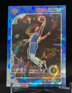 2019-20 Panini Hoops Premium Blue Cracked Ice #201 Rookie RJ Barrett Knicks - Picture 1 of 2