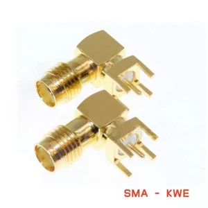 90° Right Angle RF Cable Coax Jack Adapter Connector Port SMA Male to SMA Female - Zdjęcie 1 z 2