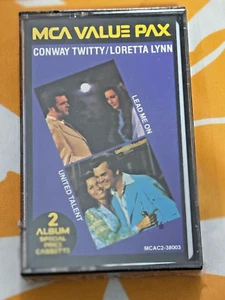 CONWAY TWITTY & LORETTA LYNN 2 ALBUM PAX CASSETTE TAPE *NEW SEALED* - Picture 1 of 3