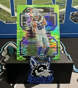 2021 Panini Prizm Green Pulsar - Rookie #371 Simi Fehoko (RC) - Dallas Cowboys - Bild 1 von 3