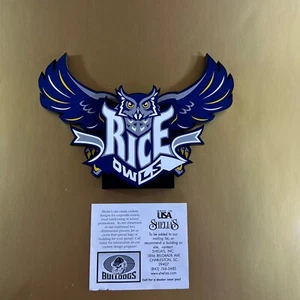 Rice Owls vintage wooden collectible team logo plaque Shelia's collectibles - Picture 1 of 11