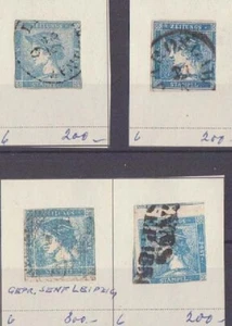 Austria Newspaper Postage Stamps Mercury blue. Variation Lot - Picture 1 of 6