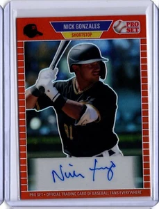 NICK GONZALES 2021 Leaf Pro Set Metal Baseball RAINBOW RC AUTO - Picture 1 of 3