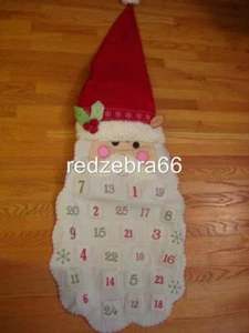 Pottery Barn Kids Santa Face Christmas Advent Calendar Countdown NEW - Picture 1 of 1
