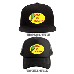 Lustige Mütze Saca la Bolsita (Druckknopflasche/Trucker) heißgepresst aus hochwertigem Vinyl - Bild 1 von 5