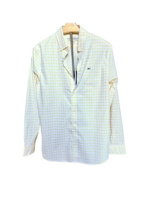 Vineyard Vines Shirt Mens XL Yellow Slim Fit Tucker Button Up Preppy Whale - Image 1 of 4