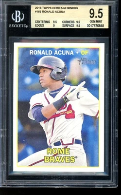 2016 Topps Heritage Minors #165 Ronald Acuna BGS 9.5 - Image 1 of 2