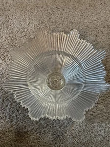 Vintage Art Deco Style SUNBURST STARBURST Glass Light Shade Czech 13.5” - Picture 1 of 11