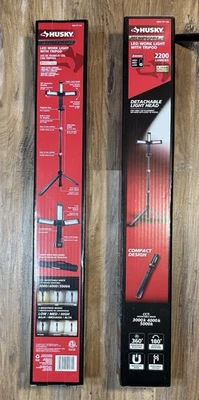 New Husky 2200 Lumen Tripod Project Light k40437 Rechargable 2-Pack - Image 1 of 4