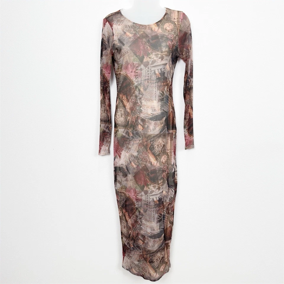 Vestido Almost Famous Mujer Mediano Hada Grunge Malla Femenino Gótico Maxi Etéreo Foto 1 de 4