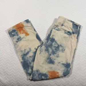 Anthropologie Pilcro The Wanderer Relaxed Trousers Tie Dye Pants Button Front 29 - Picture 1 of 13
