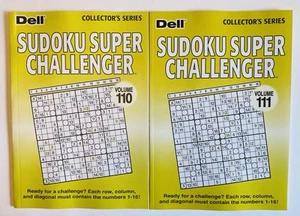 Lot of 2 - 16 grid SUDOKU SUPER CHALLENGER Sunday Size DELL Penny Press  110-111 - Picture 1 of 5