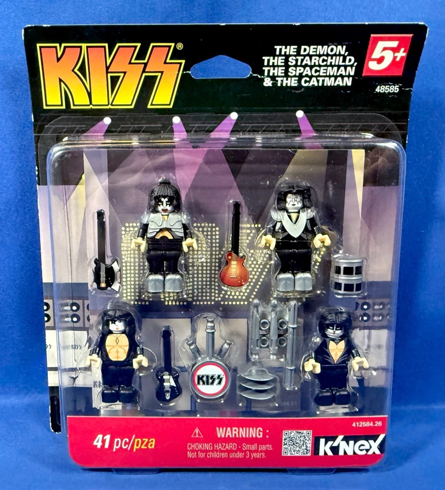 K'NEX Kiss Minifig Figure Set 48585 Demon Starchild Spaceman Catman 41pc