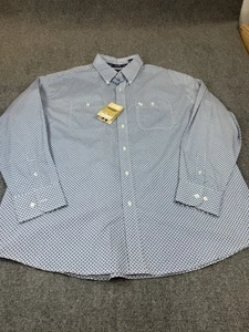 Wrangler George Strait Collection Men 2XLT Tall Shirt Blue Geometric 2XL Rodeo - Picture 1 of 12