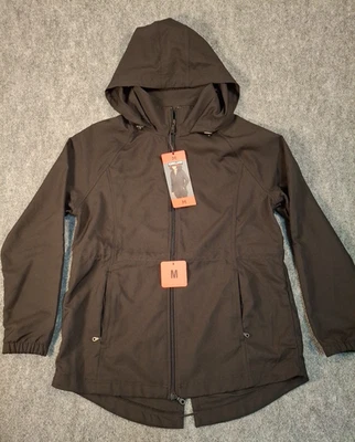 Chaqueta anorak con capucha Kirkland Signature para dama, negra, talla: mediana, nueva con etiquetas Foto 1 de 4