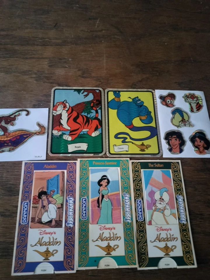 Tarjetas Disney Aladdin Dannon más pegatinas pegatinas vintage Aladdin Disney  Foto 1 de 4