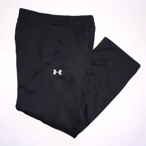 Pantalones deportivos Under Armour para hombre L negros calce suelto polar atléticos bordados Y2K - Imagen 1 de 13