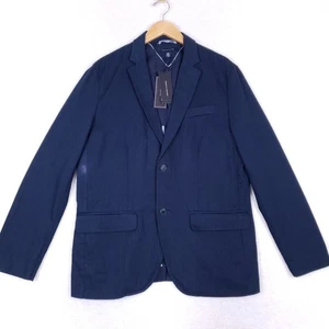 Tommy Hilfiger Navy Blazer Jacket Men’s Size Large Classic Fit Preppy Style - Picture 1 of 16