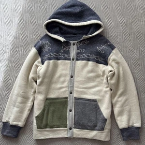 [Raro] Sudadera con Capucha 45R Botón Interruptor Grueso L Algodón Logo Marina Etiqueta Actual - Imagen 1 de 12