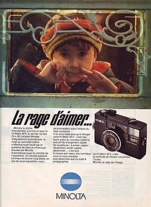 PUBLICITE ADVERTISING 034 1981 MINOLTA   Hi matic AF2 appareil photo - Imagen 1 de 1