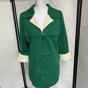 Butte Knit Vintage Damen M-L grün Long Jacke Oberteil Knebelverschluss St Patricks DayE7 - Bild 1 von 11