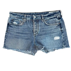 Rag & Bone Damenshorts Gr. 32 Dre niedrig erhöht roher Saum abgeschnitten Norwalk Distressed - Bild 1 von 9