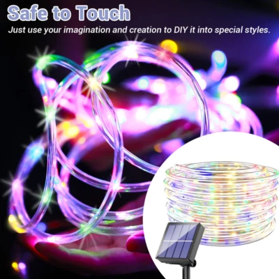 300 LED Solar Rope Tube Lights Outdoor Garden Yard Path Lamp Flexible Waterproof - Image 1 of 4
