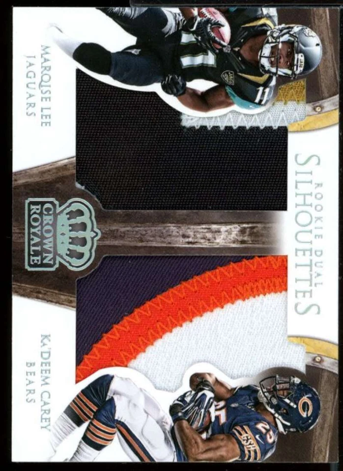 Ka'Deem Carey Marqise Lee 2014 Crown Royale Dual Rook Silhouettes Jerseys #PAC  - Image 1 of 2