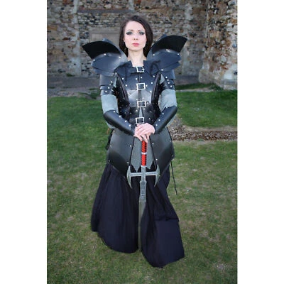 Real leather Lady Viking Warrior Armor medieval theatrical Fantasy LARP Armor - Image 1 of 3