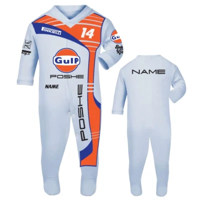 SPITTING LIZARD DESIGN Poshe F1 Baby Race/Sleep Suit