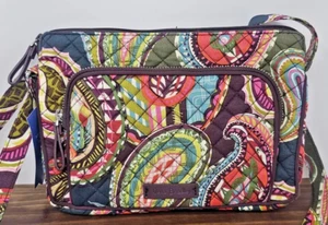 VERA BRADLEY~ICONIC LITTLE HIPSTER CROSSBODY~FALL TONES~HEIRLOOM PAISLEY~NWT! - Picture 1 of 4