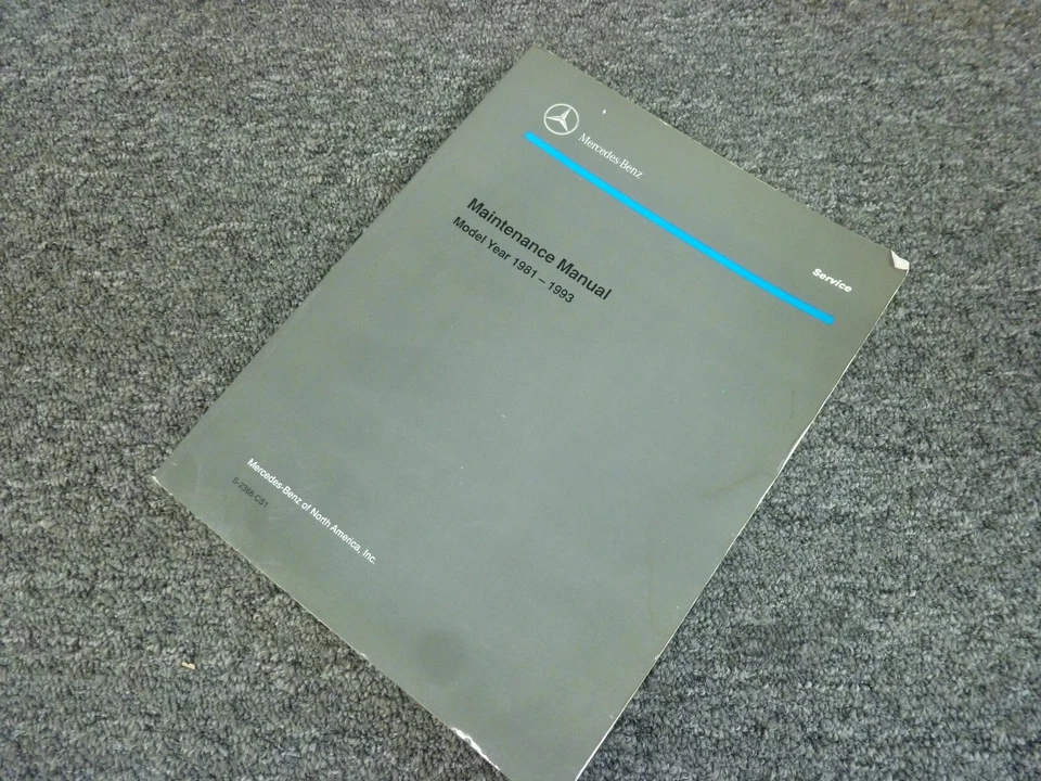 1988 Mercedes Benz 560SL Shop Service Maintenance Manual Roadster Convertible - Image 1 of 1