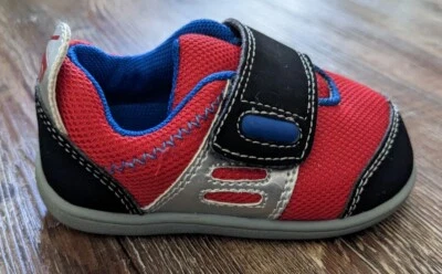 Tênis See Kai Run Stanley Walker criança meninos vermelho azul preto tamanho 4 - Imagem 1 de 4