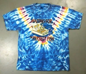 Vintage Bahamas Fishing Tye Dye Rasta Souvenir Tourist T-Shirt Adult Size Large - Picture 1 of 5