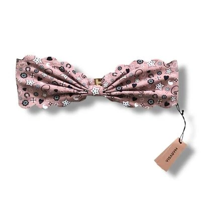 Marysia Swim Antibes Bikini Top Bandeau Pink Bandana NWT Size Medium - Image 1 of 4