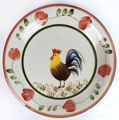 Tabletops Unlimited Gallery FLORA ROOSTER Hand Painted DINNER PLATE Replacement