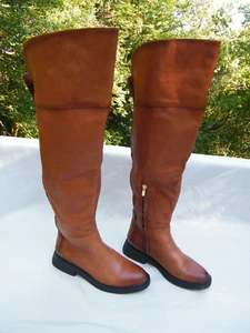 Bota Franco Sarto Battina Cuero Color Camel Sobre la Rodilla Talla 8? 476558 - Imagen 1 de 6