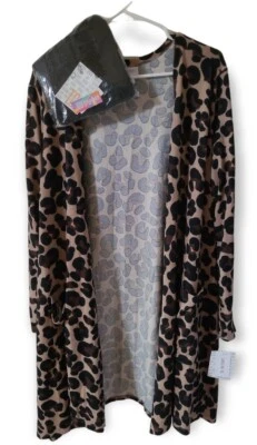 Cárdigan Lularoe Leopard Cheetah XL Caroline y Leggings TC Negro Sólido ¡NUEVO DIFÍCIL DE ENCONTRAR! Foto 1 de 4