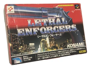 LETHAL ENFORCERS RAY GUN Controllers for SFC SNES w/Box Nintendo Japan KONAMI - Picture 1 of 10