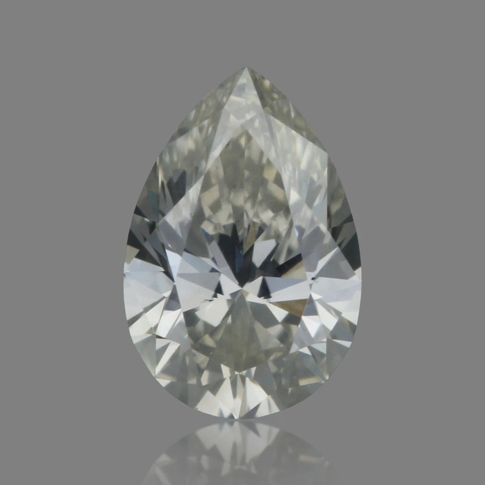 Laser Inscribed Natural Diamond 0.19 Ct GIA Certified J/SI2 Pear Cut 4 x 3 mm - Image 1 of 4