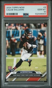 2024 Topps Now 08 Caleb Williams Chicago Bears PSA 10 - Imagen 1 de 2