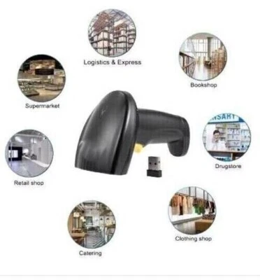 Wireless Handheld Barcode Scanner – 1D/2D QR Code Reader, USB Rechargeable - Image 1 of 3
