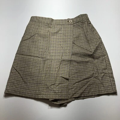 Worthington Petites женщин 14P желтовато-коричневый клетку искусственного надежном skort комфорт талии сделано в США - Изображение 1 из 4