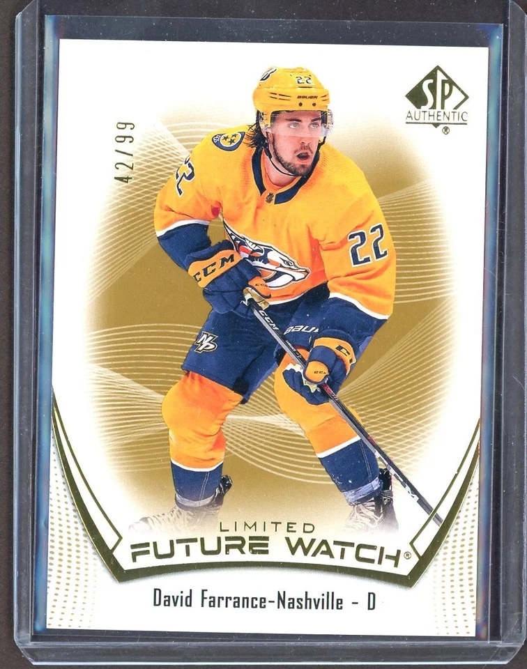 2021-22 SP Authentic Future Watch Limited Gold #117 David Farrance 42/99 - Image 1 of 1