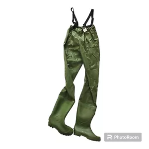 New With Tags PVC Chest Waders Size M Foot Size 6.5/7 UK Hips 48" Chest 44" - Picture 1 of 8
