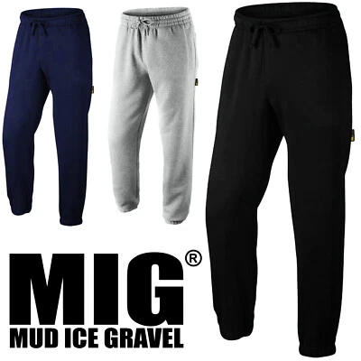 MIG Mens Fleece Tracksuit WORK Jogging Bottoms - SPORTS CASUAL JOGGERS TROUSERS - Image 1 of 4