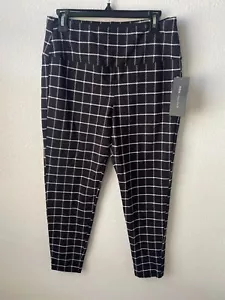 Intro Love The Fit seamless Tummy control Leggings plaid Black White Size PL - Picture 1 of 4