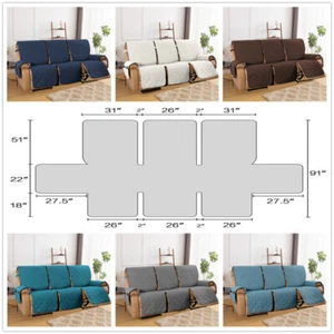 3 Sitz Sessel Liegestuhlbezug Couch Sofa Slipper Wasserdicht Protector - Bild 1 von 66