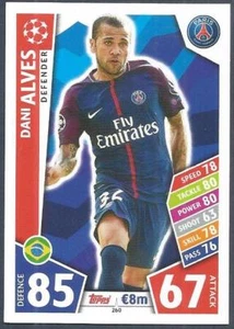 TOPPS MATCH ATTAX CHAMPIONS LEAGUE 2017-18- #260-PARÍS-ST GERMAIN-DANI ALVES - Imagen 1 de 1